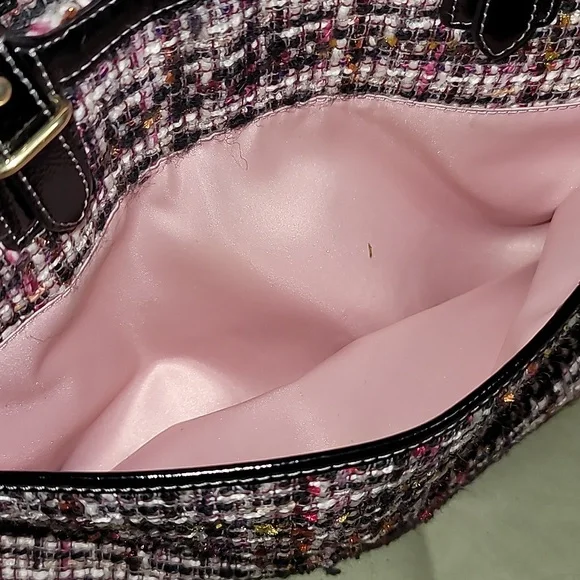 🅴 Coach Multicolour Tweed Shoulder Bag Tote No. H1271-F20025